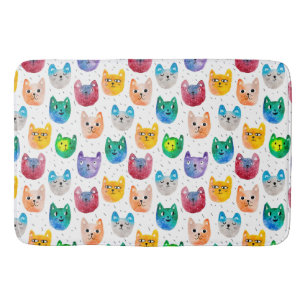 Alfombrilla De Baño Gatos acuarelas y amigos