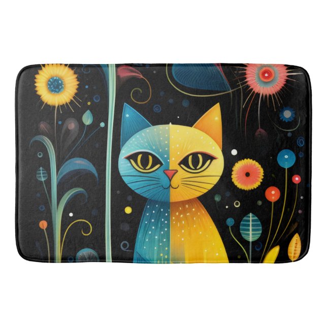 Alfombrilla De Baño Gatos amarillos (Anverso)