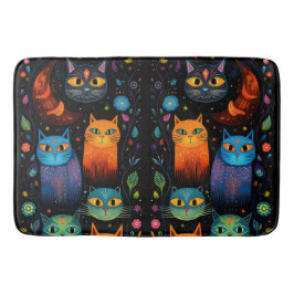Alfombrilla De Baño Gatos azules