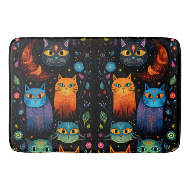 Alfombrilla De Baño Gatos azules (Anverso)