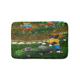 Alfombrilla De Baño Gatos de jardinería de verano