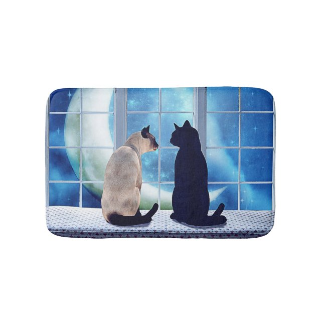 Alfombrilla De Baño Gatos de la ventana (Anverso)