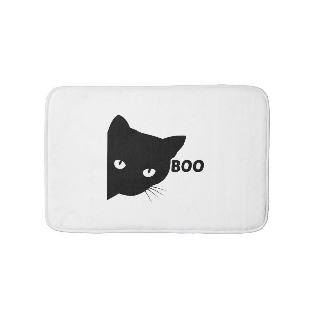 Alfombrilla De Baño Gatos de regalo de Halloween (Anverso)