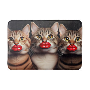 Alfombrilla De Baño Gatos Divertidos Con Botox