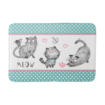 Gatos, mariposas, corazones, puntos de polka