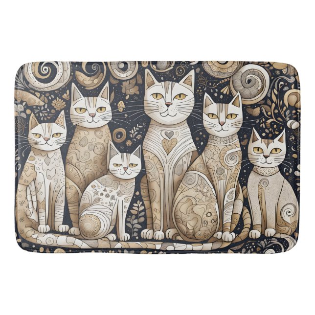 Alfombrilla De Baño gatos tranquilizantes mat (Anverso)