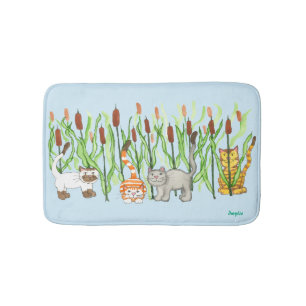 Alfombrilla De Baño Gatos y Aneas