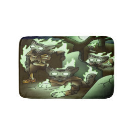 Alfombrilla De Baño Gatos Zombie de Halloween