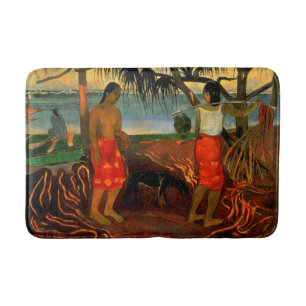 Alfombrilla De Baño Gauguin - Bajo el árbol del Pandano