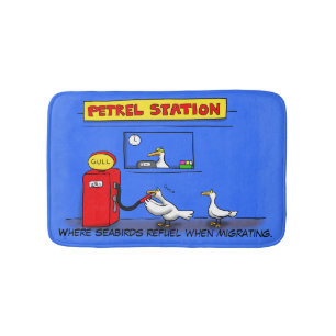 Alfombrilla De Baño Gaviotas marinas divertidas petrel humor personali