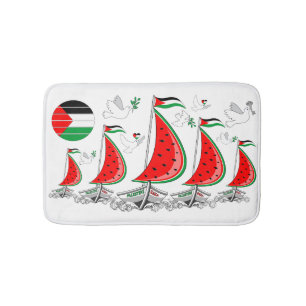 Alfombrilla De Baño Gaza: Barcos de la Flotilla de Sumuda por la Liber