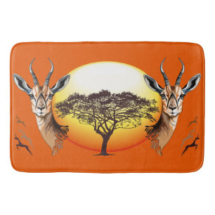 Alfombrilla De Baño Gazelle Animal salvaje Antelope africano