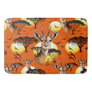 Alfombrilla De Baño Gazelle Animal salvaje Antelope africano