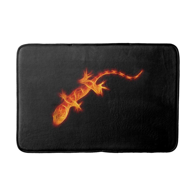 Alfombrilla De Baño Gecko anaranjado ardiente (Anverso)