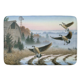 Alfombrilla De Baño Geese En El Campo Agrícola