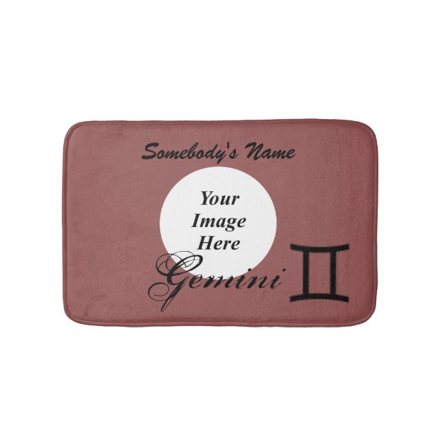 Alfombrilla De Baño Gemini Zodiac Symbol Standard por Kenneth Yoncich (Anverso)