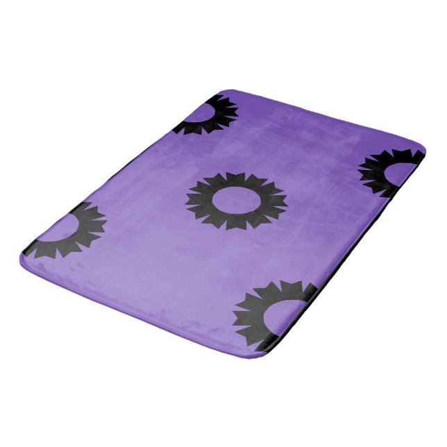 Alfombrilla De Baño Geo negro morado (Angular)