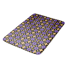 Alfombrilla De Baño Geo negro morado