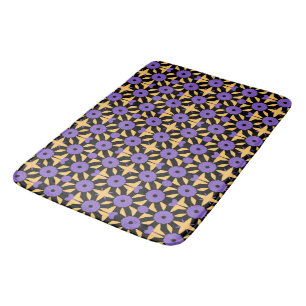 Alfombrilla De Baño Geo negro morado
