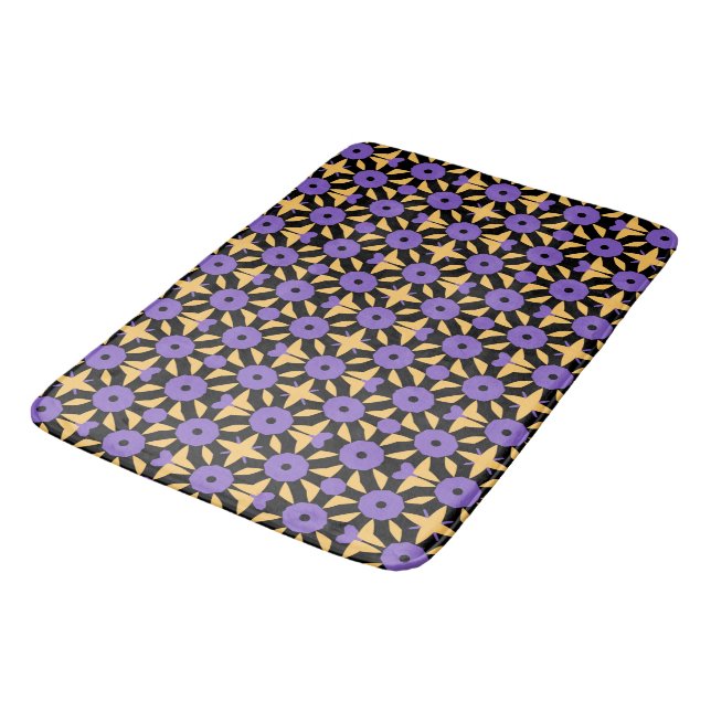 Alfombrilla De Baño Geo negro morado (Angular)