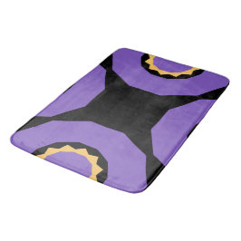 Alfombrilla De Baño Geo negro morado