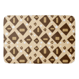 Alfombrilla De Baño Geometría de tonos terrosos