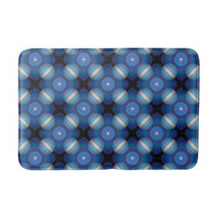 Alfombrilla De Baño Geométrica de la espaciadora azul