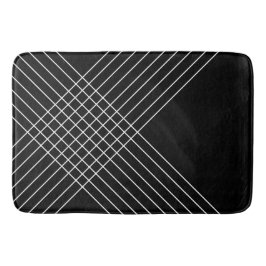Alfombrilla De Baño Geométrico Elegante De Moda En Negro