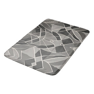 Alfombrilla De Baño Geométrico Gris minimalista elegante contemporáneo