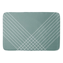 Alfombrilla De Baño Geométrico Moderno Urbano Verde Salvia