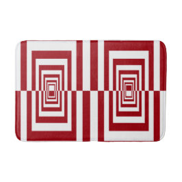 Alfombrilla De Baño Geométrico rojo minimalista moderno