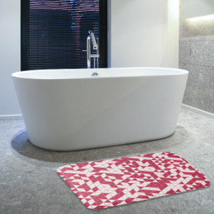 Alfombrilla De Baño Geométrico rosa moderno de gérnova magenta