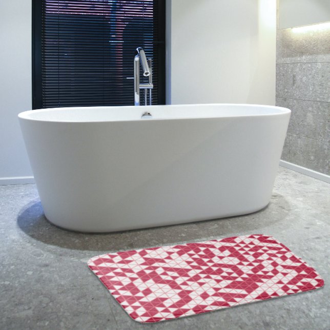 Alfombrilla De Baño Geométrico rosa moderno de gérnova magenta (Subido por el creador)