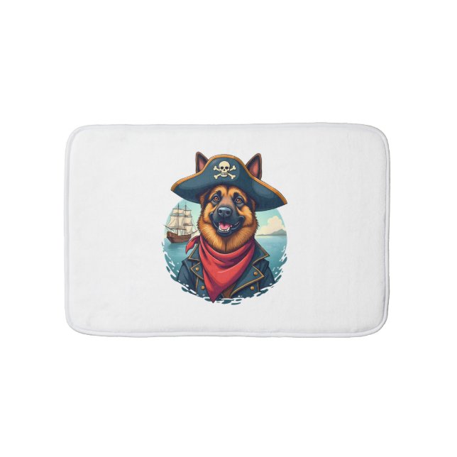 Alfombrilla De Baño German Shepherd Dog Pirate Copy (Anverso)