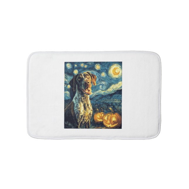 Alfombrilla De Baño German Shorthaired Pointer 2 Perro Lindo Halloween (Anverso)