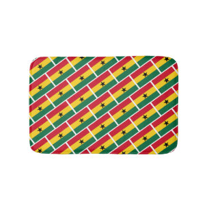 Alfombrilla De Baño GHANA FLAG Patriótico Geométrico Moderno