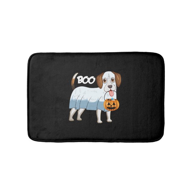 Alfombrilla De Baño Ghost Beagle Halloween Dog (Anverso)