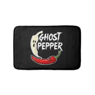 Alfombrilla De Baño Ghost Pepper Funny Spicny Hot Halloween Ghost Pepp