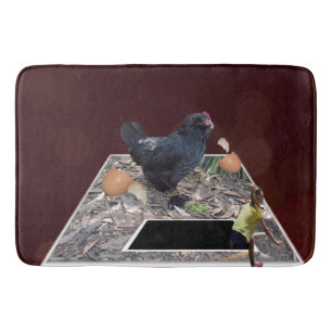 Alfombrilla De Baño Gigante cruzado de huevo de pollo Gran Bathmat de