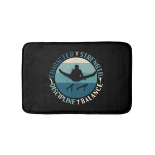Alfombrilla De Baño Gimnasia masculina Fuerza de carácter Disciplina