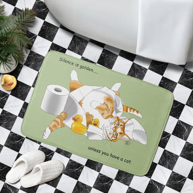 Alfombrilla De Baño Ginger Naranja Cat Funny Toilet Paper (Subido por el creador)