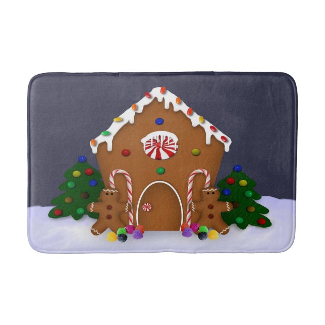 Alfombrilla De Baño Gingerbread House Bath Mat (Anverso)