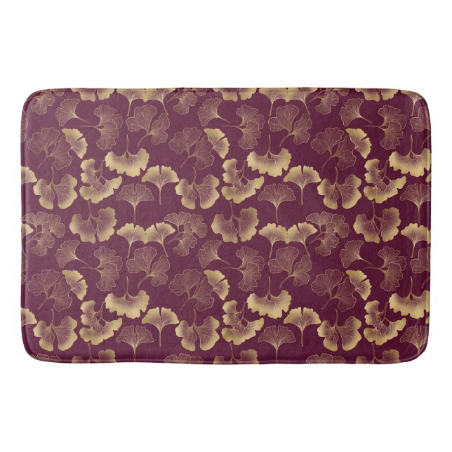 Alfombrilla De Baño Gingko deja Bath Mat (Anverso)