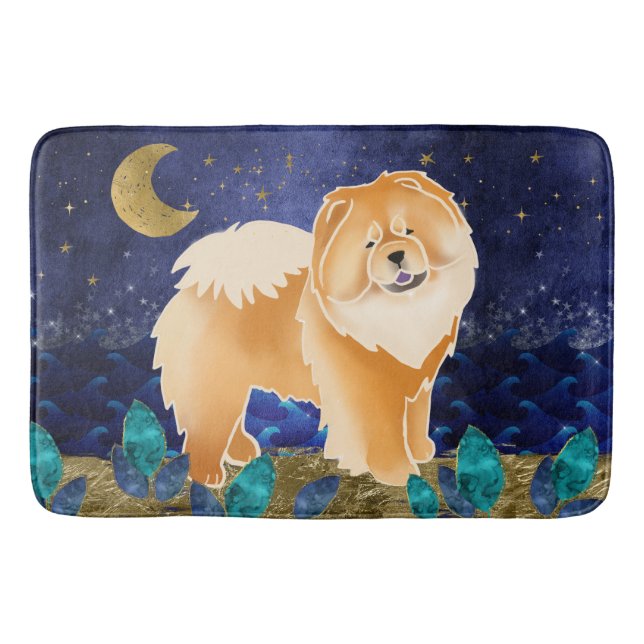 Alfombrilla De Baño GINKGO CHOW Red Crate/Bath Mat en 3 tamaños (Anverso)