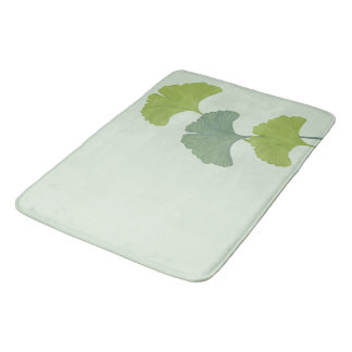 Alfombrilla De Baño Ginkgo Leaves Customizable Background Colors