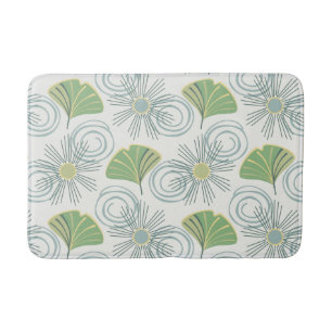 Alfombrilla De Baño Ginkgo moderno de mediados del siglo