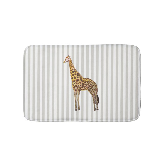 Alfombrilla De Baño Giraffe Safari Diseño Stripe Bath Mat (Anverso)