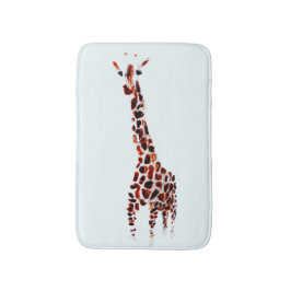 Alfombrilla De Baño Giraffe Wild Animal Art