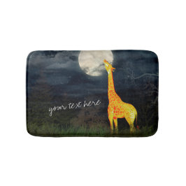 Alfombrilla De Baño Giraffe y Luna | Personalizado Bath Mat