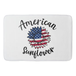 Alfombrilla De Baño Girasol de estrellas y tiras: un florecimiento pat